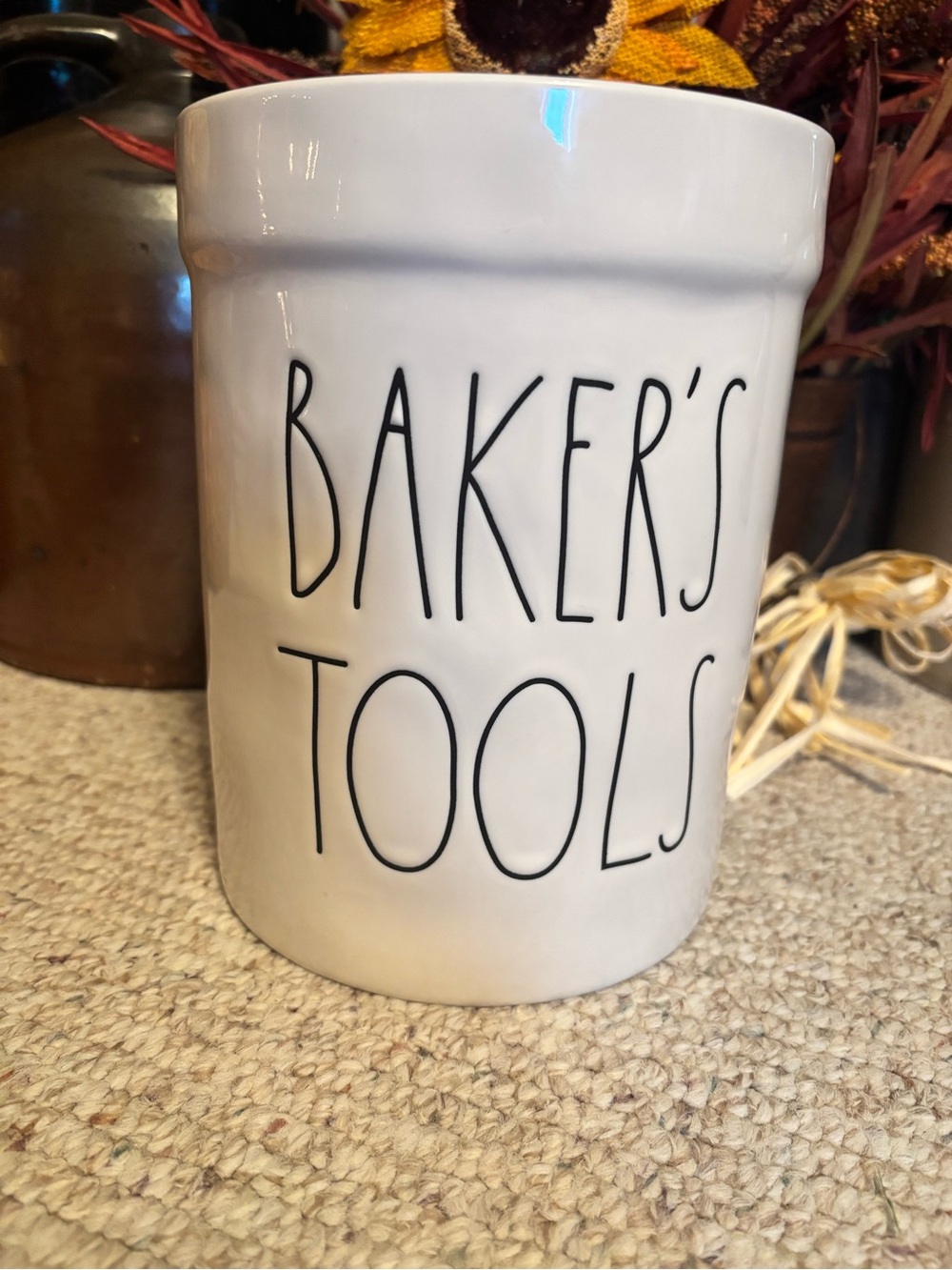 Rae Dunn Baker's Tools Utensil Holder - Ceramic Kitchen Canister